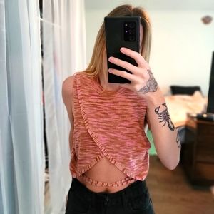 NWOT Free People Knit Wrap Tank